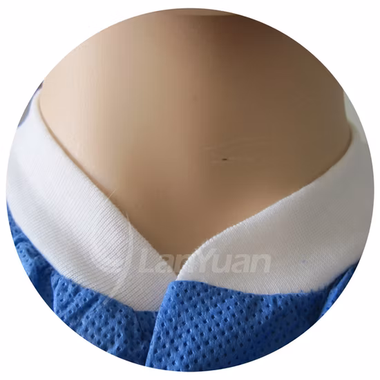 Food Industry Disposable Non-Woven Spp Jacket Visitor Coat Lab Coat