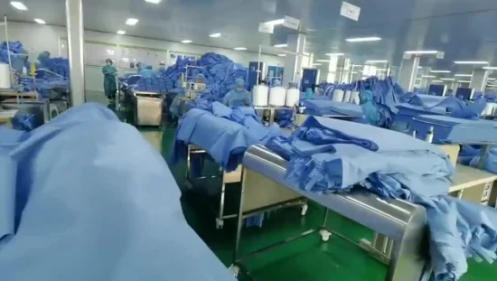 Food Industry Disposable Non-Woven Spp Jacket Visitor Coat Lab Coat